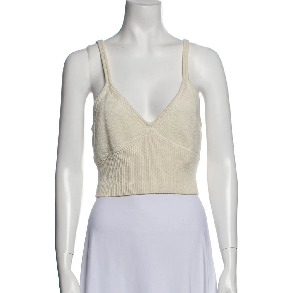REFORMATION V-Neck Sleeveless Crop Top